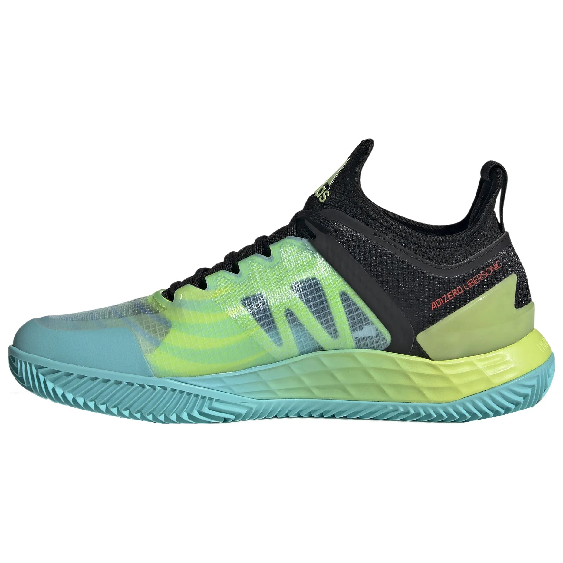 Adidas Adizero Ubersonic 4 Clay Black-Lime Womens Tennis Shoes