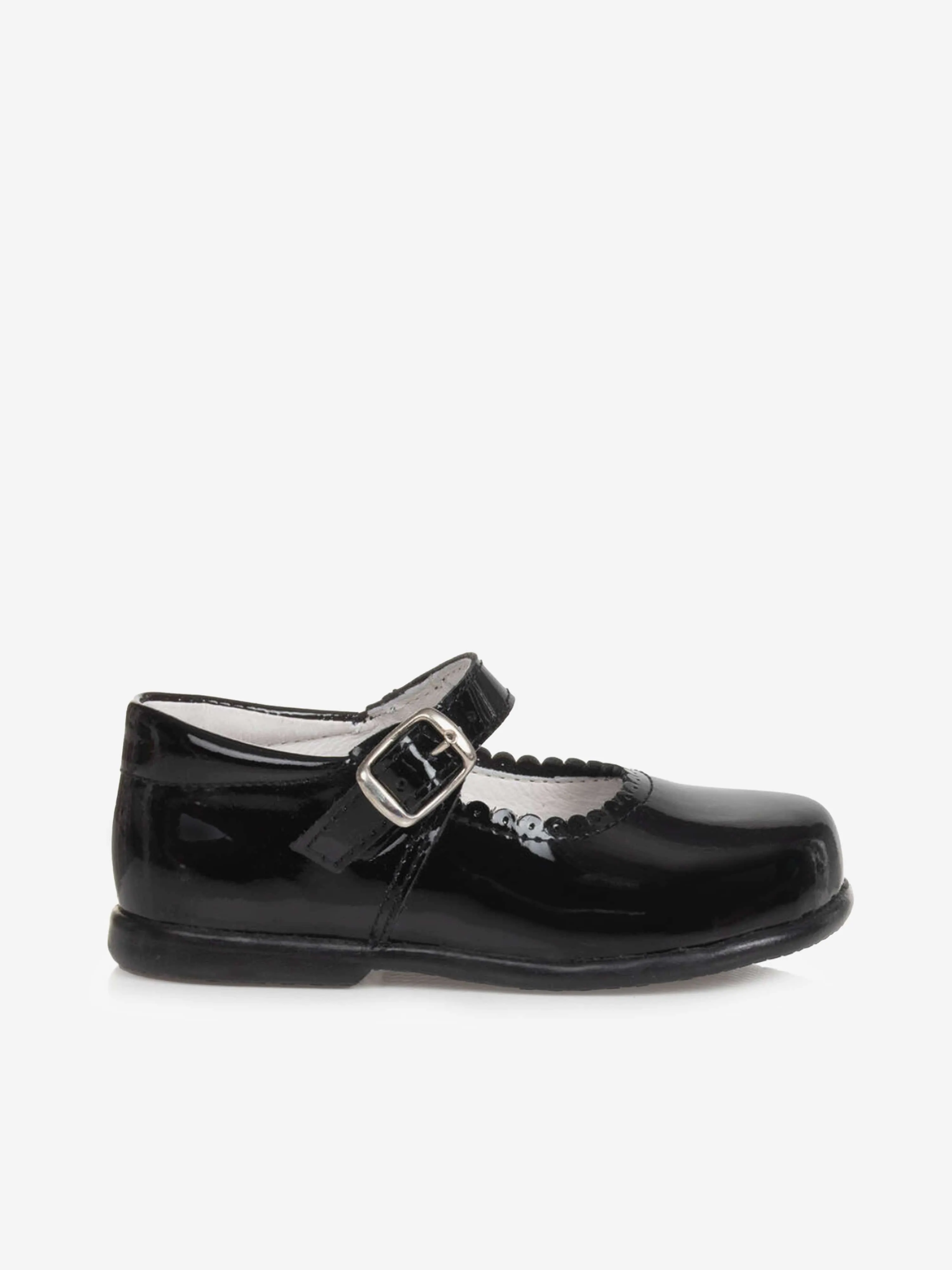 Andanines Girls Patent Leather Mary Jane Shoes in Black