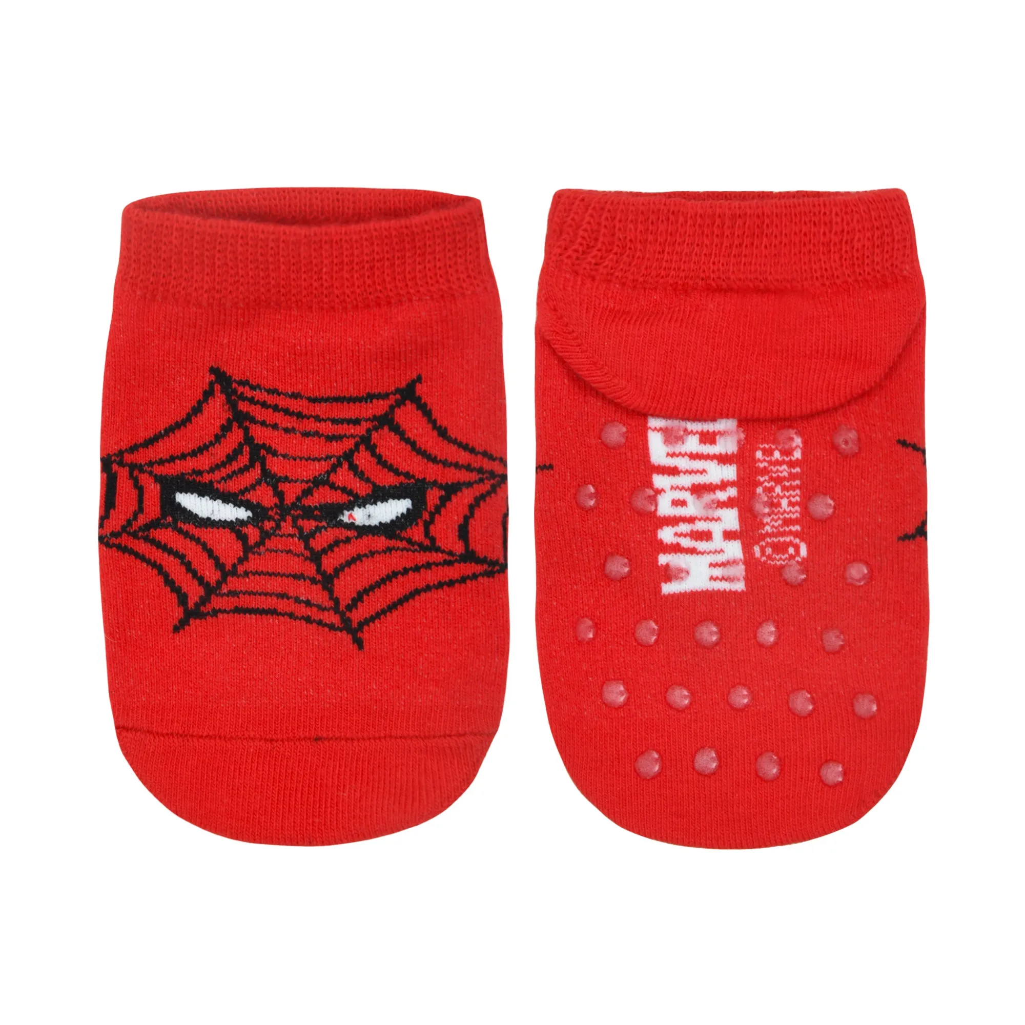 Balenzia x Marvel Anti- Skid Lowcut socks for Kids- Spiderman (Pack of 3 Pairs/1U) (Red, Navy, Blue)