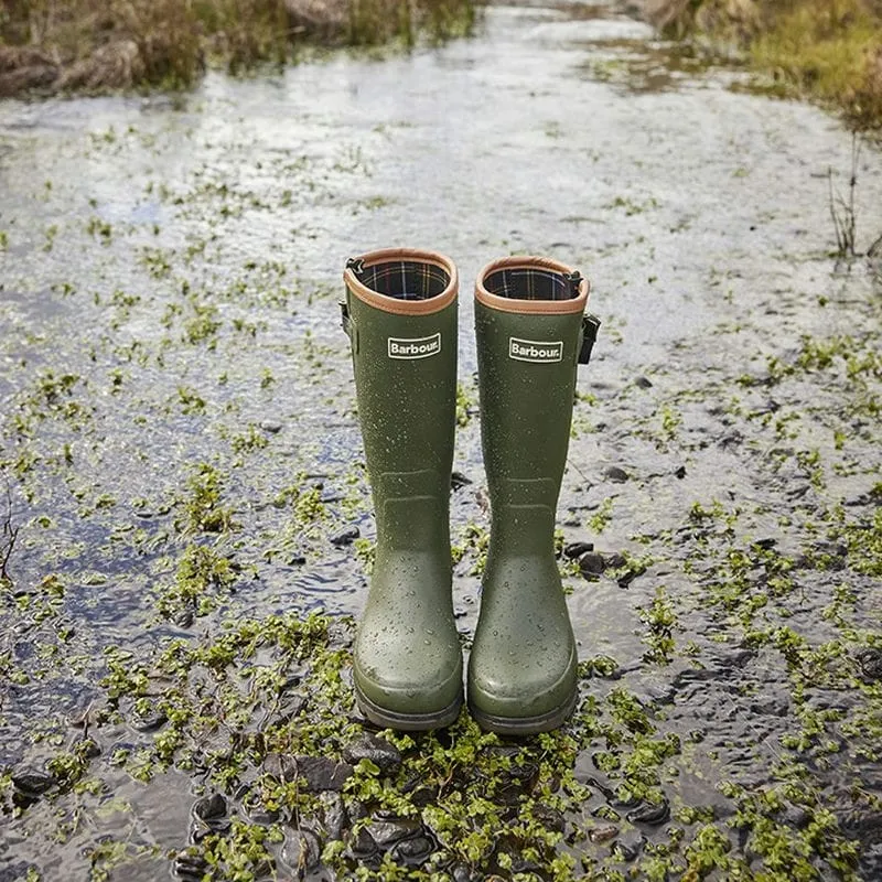 Barbour Tempest Neoprene Mens Wellington Boots - Olive