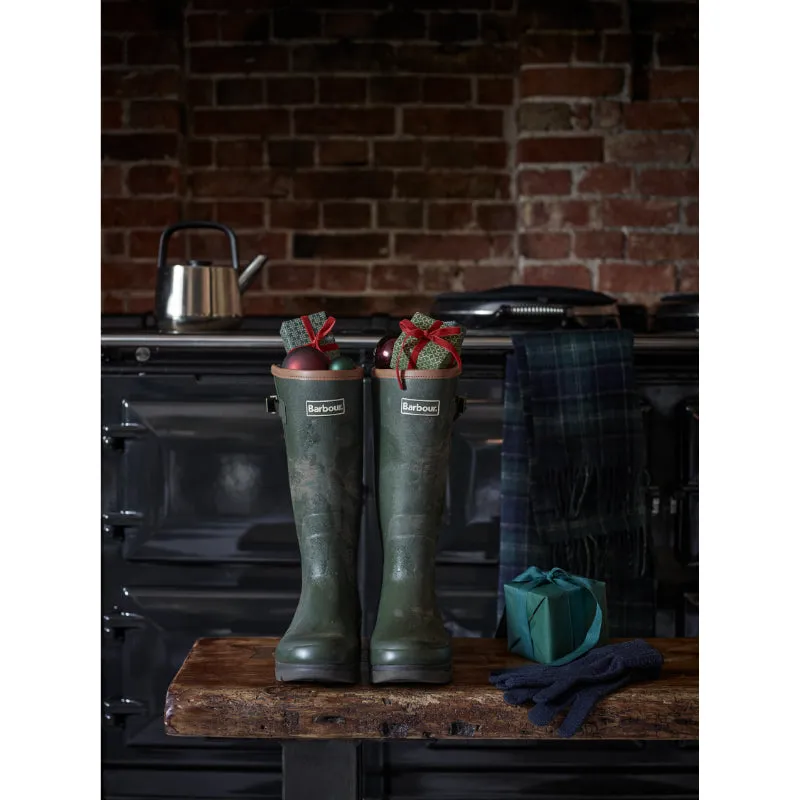 Barbour Tempest Neoprene Mens Wellington Boots - Olive