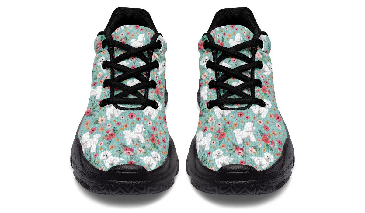 Bichon Frise Flower Chunky Sneakers