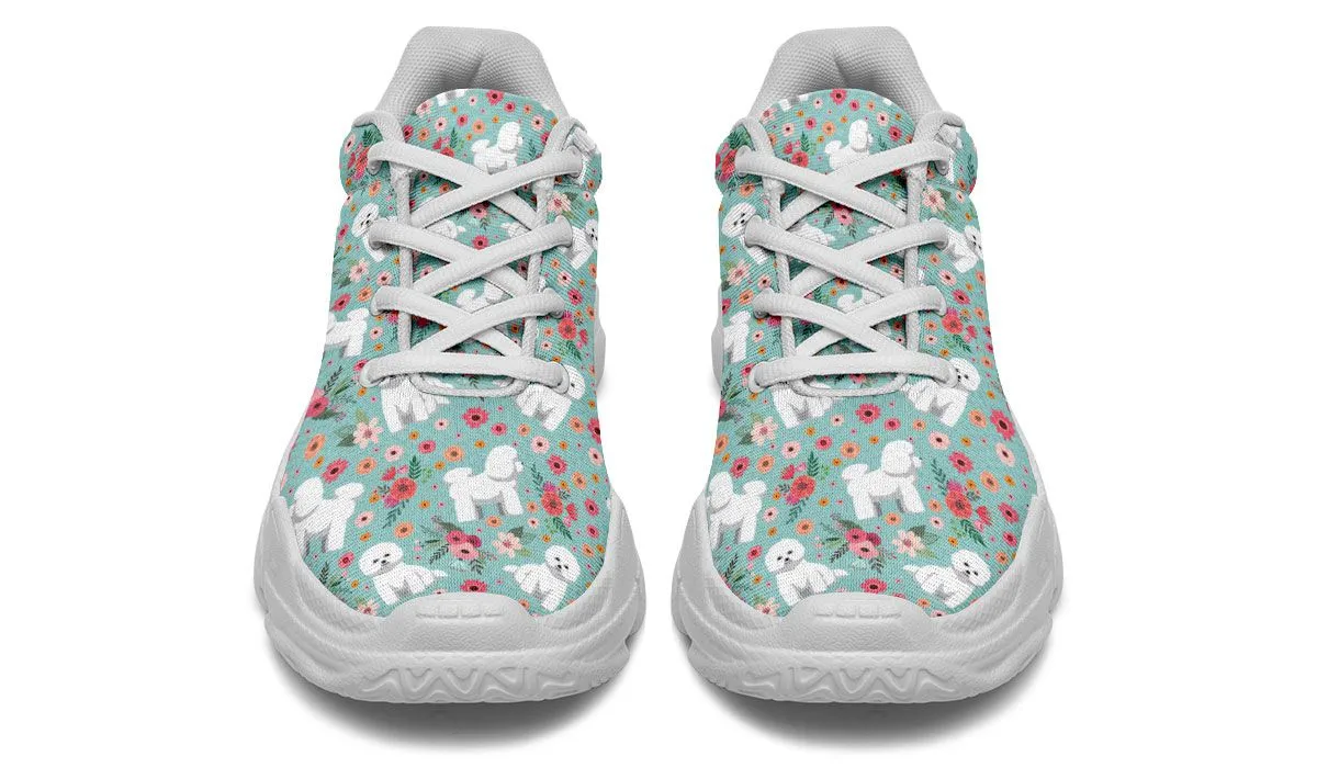 Bichon Frise Flower Chunky Sneakers