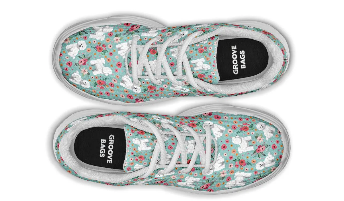 Bichon Frise Flower Chunky Sneakers