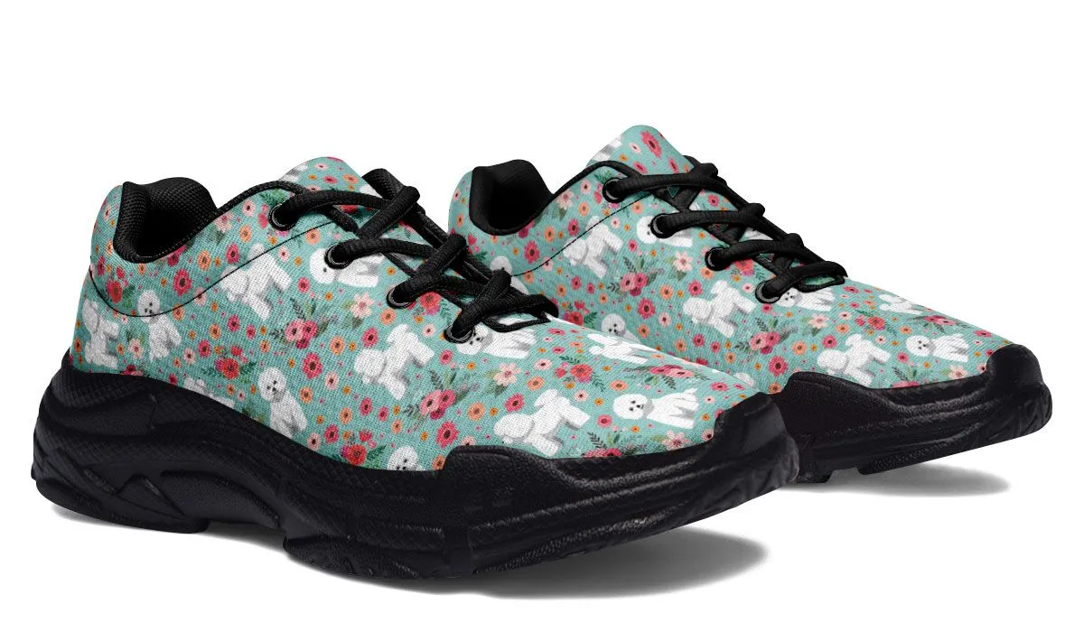 Bichon Frise Flower Chunky Sneakers