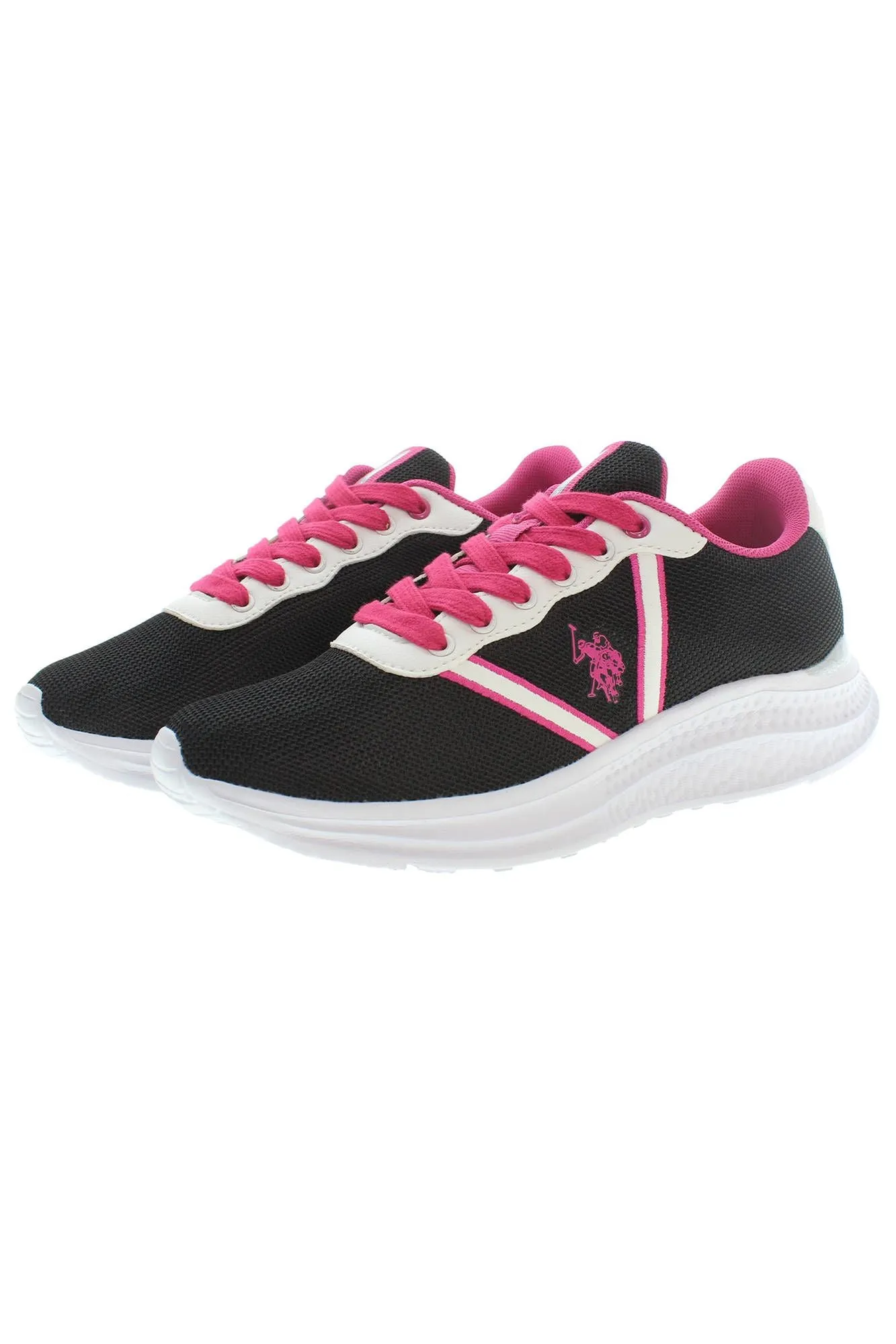 Black Polyester Women Sneaker