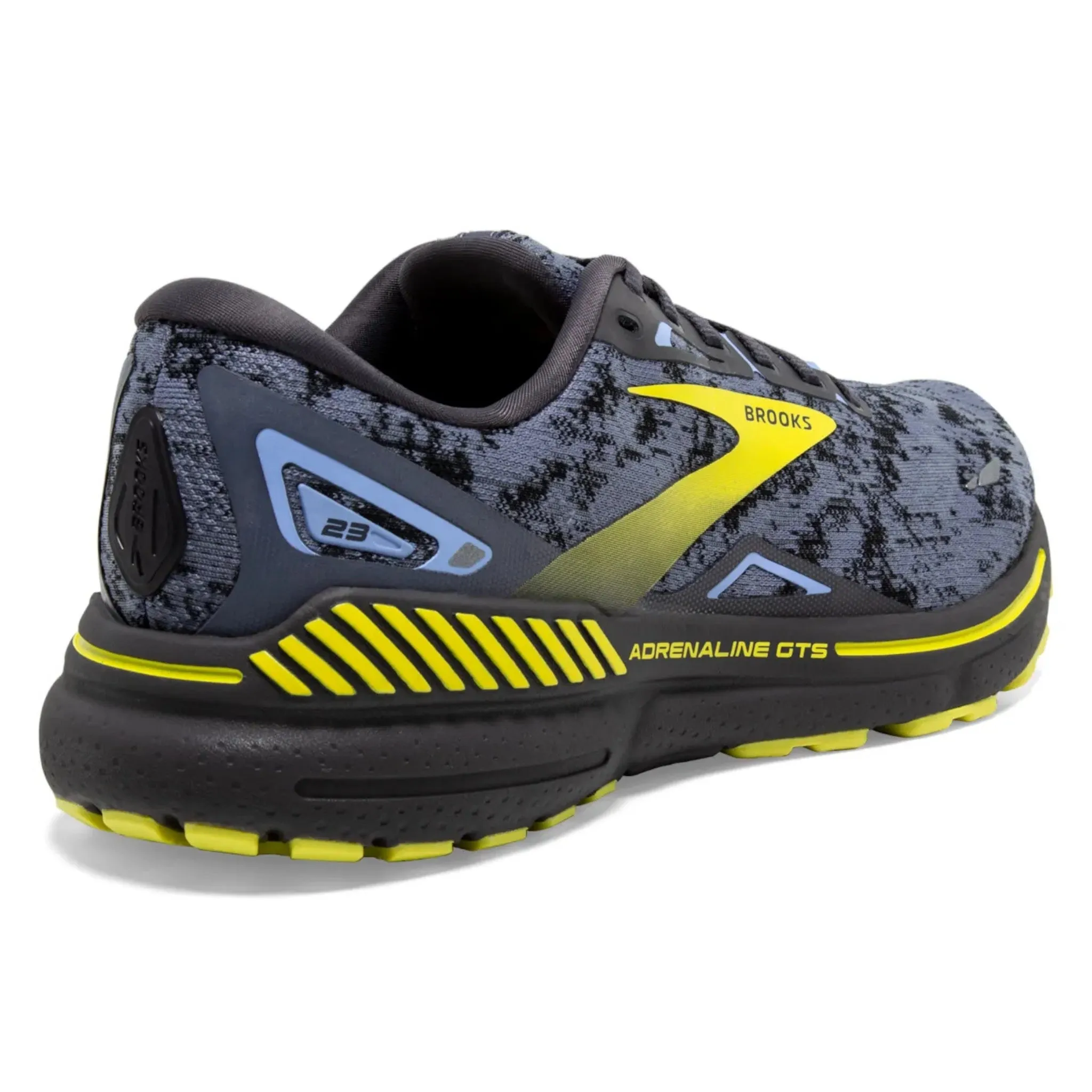 Brooks Men's 110391 404 Adrenaline GTS 23  Nine Iron Folkstone Sulphur Cushion Support Running Shoes