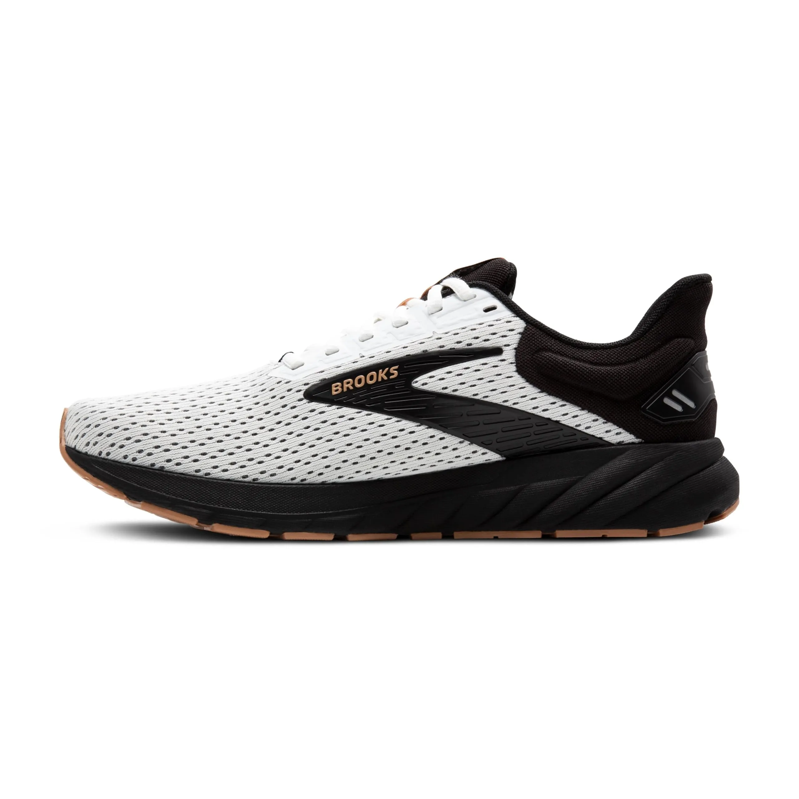 Brooks Men’s Anthem 6 Neutral Running Shoe - White/Black/Tan - 10 Medium