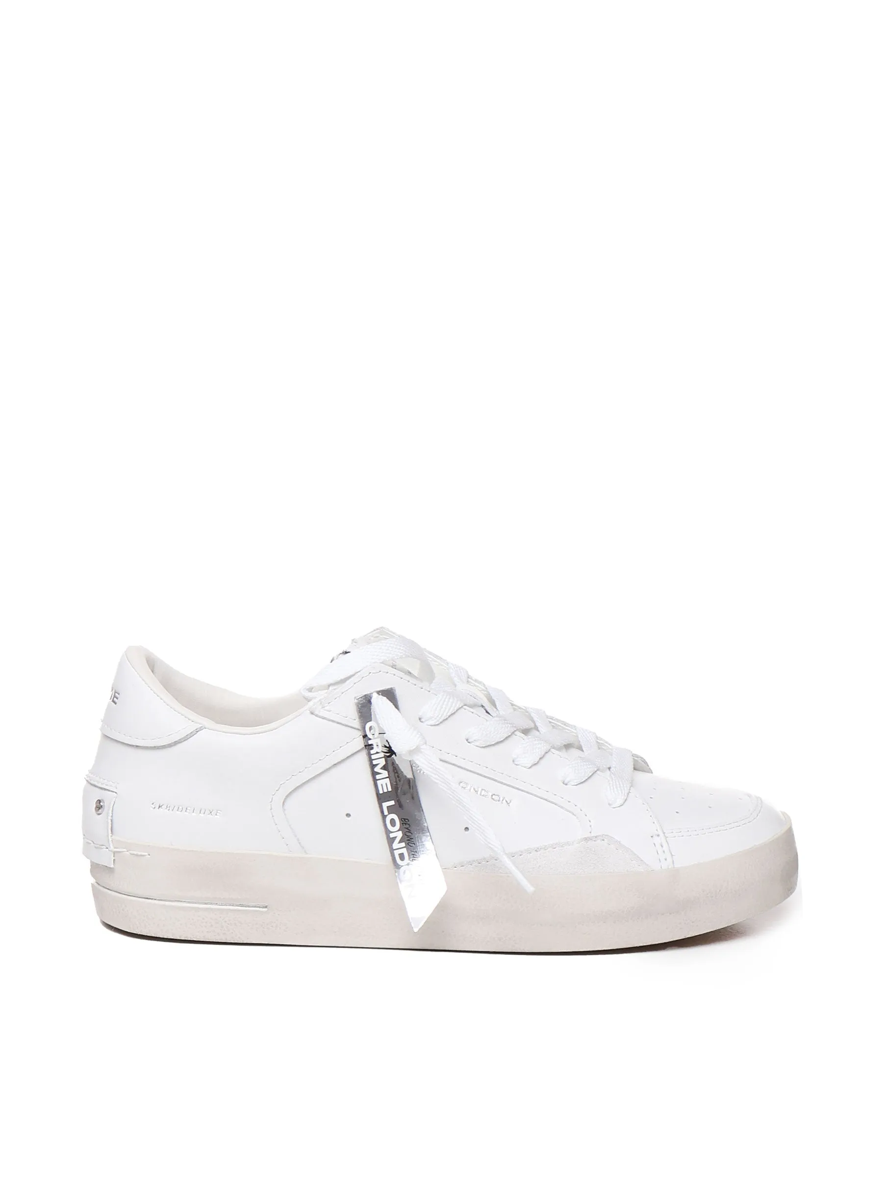 Calfskin Lace-Up Sneakers with Banded Sole