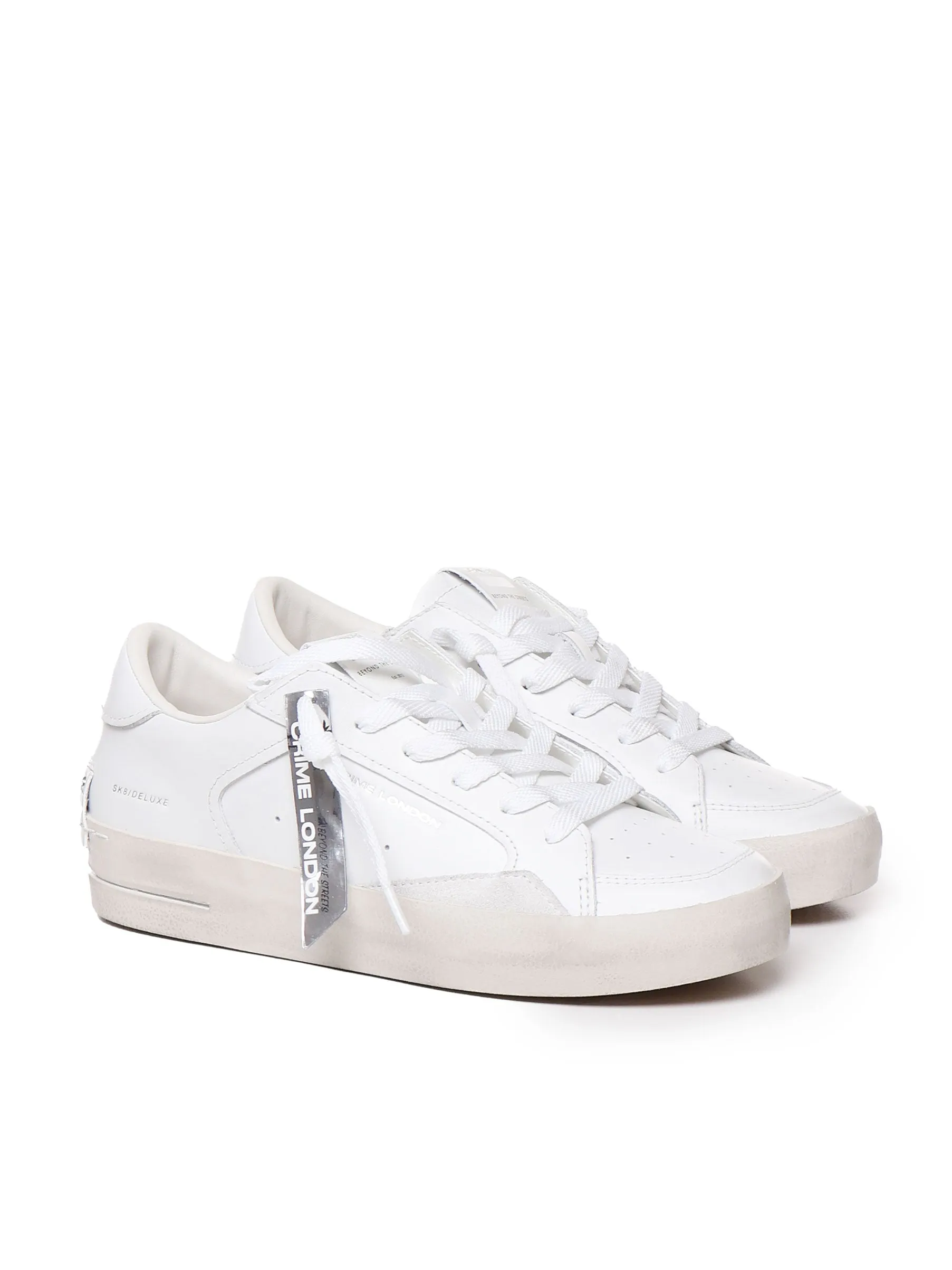 Calfskin Lace-Up Sneakers with Banded Sole