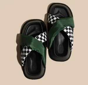 Casual Wear checkerboard sandals