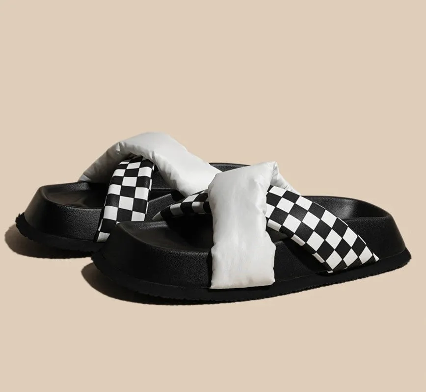 Casual Wear checkerboard sandals