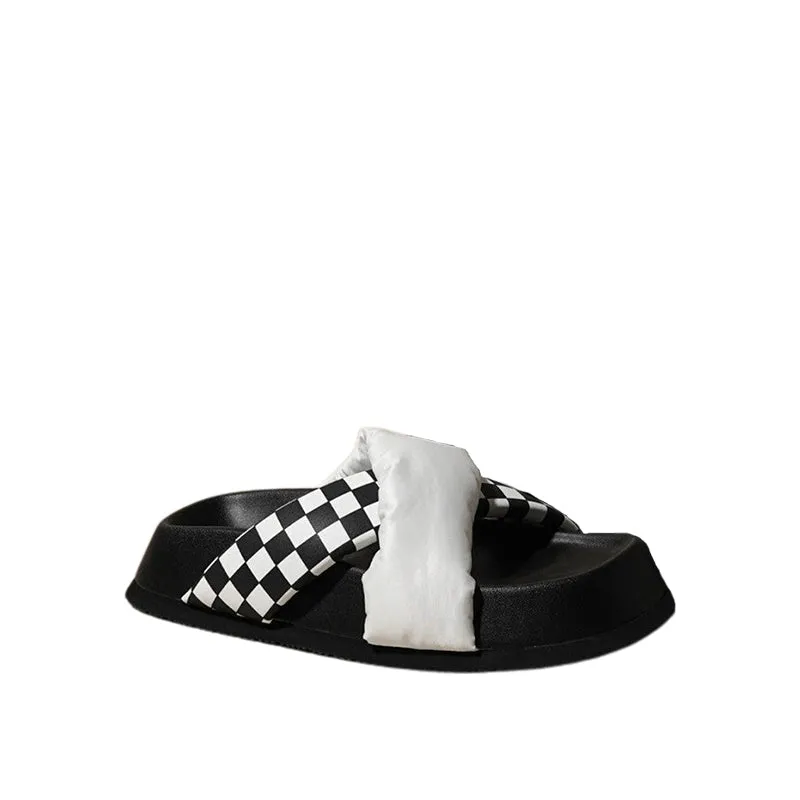 Casual Wear checkerboard sandals