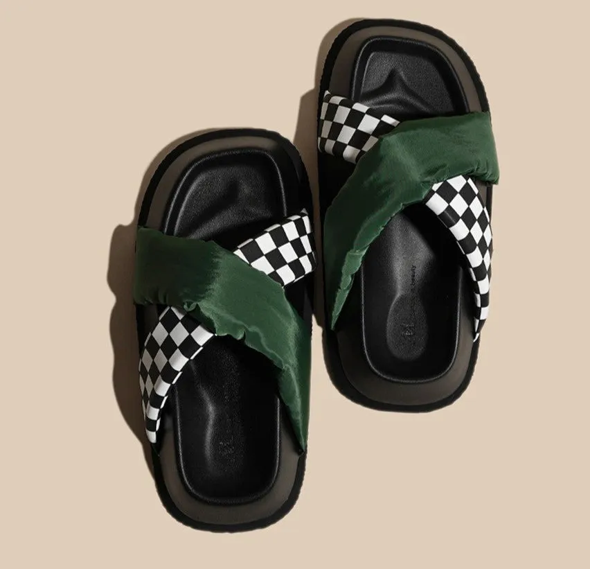 Casual Wear checkerboard sandals