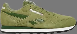 Classic leather suede 'green' Reebok sneakers, green