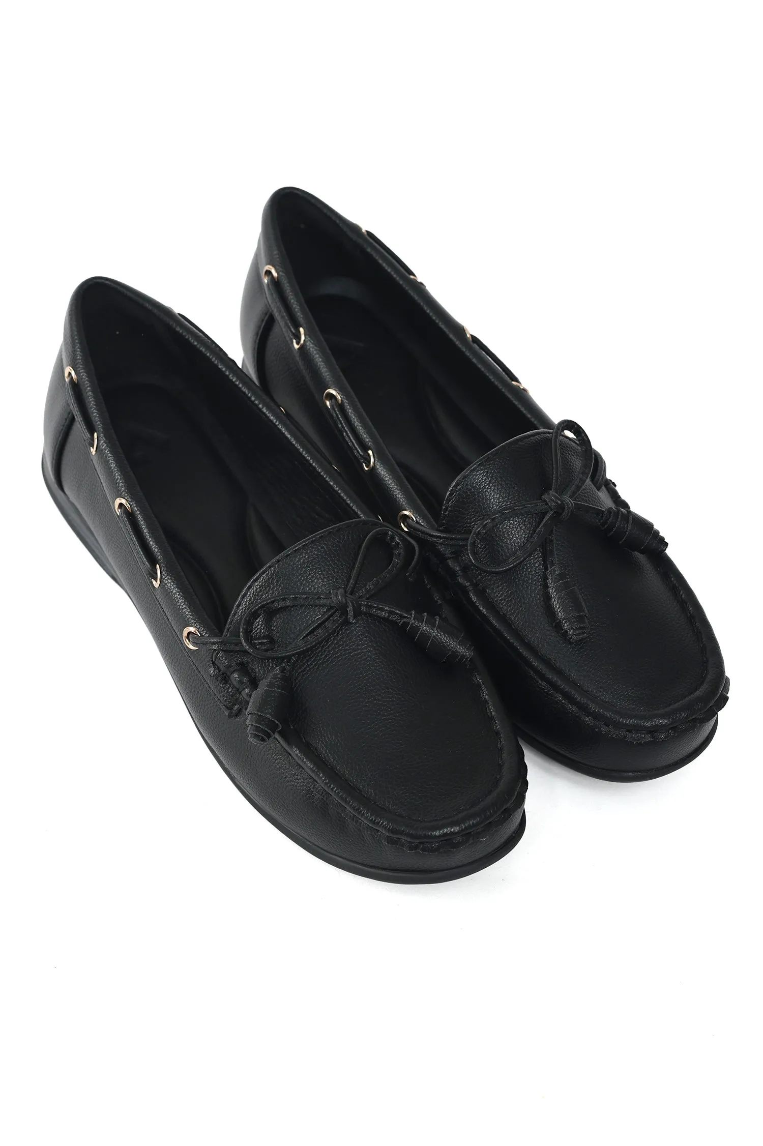 COMFORT TIE LOAFERS-BLACK