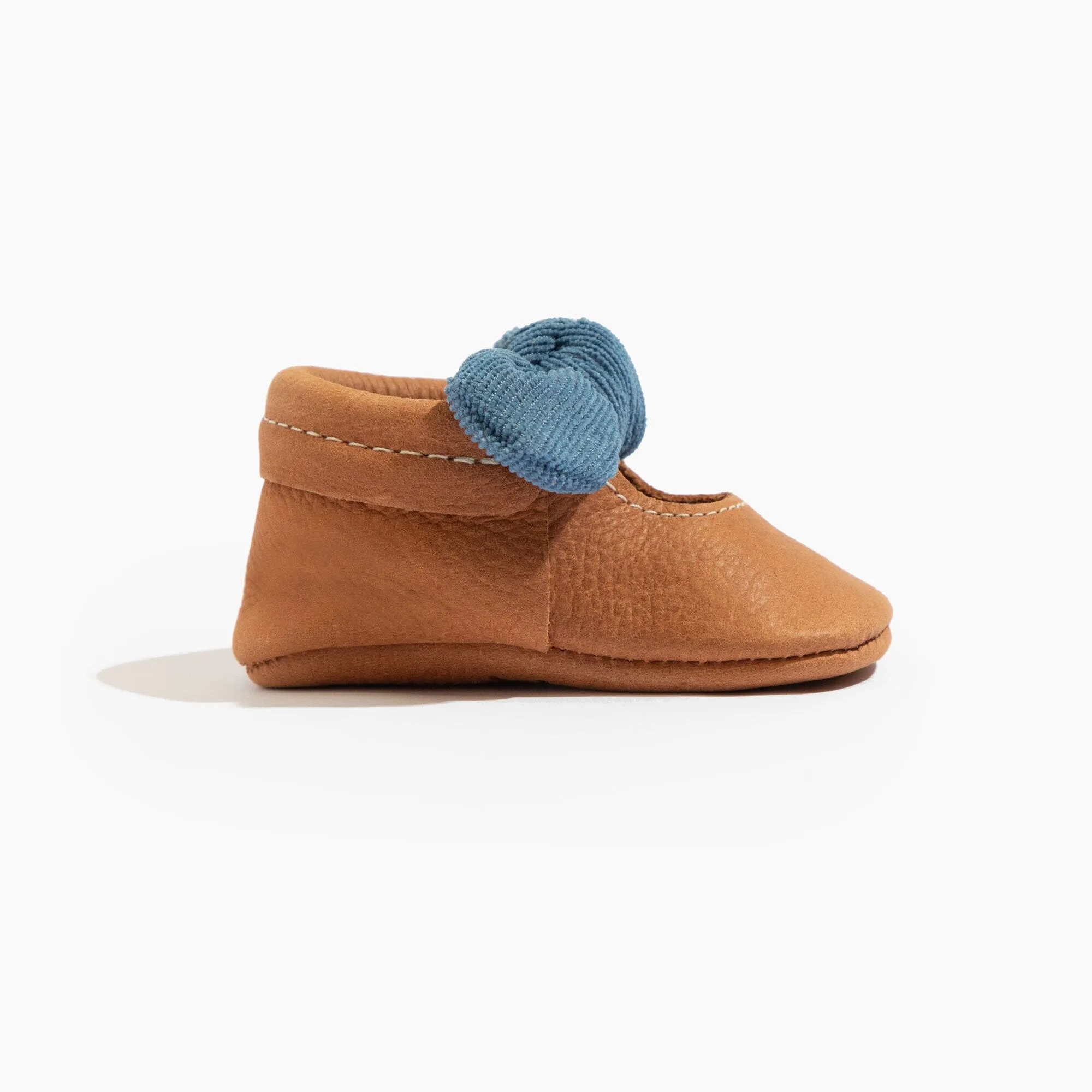 Corduroy Cowgirl Knotted Bow Baby Shoe