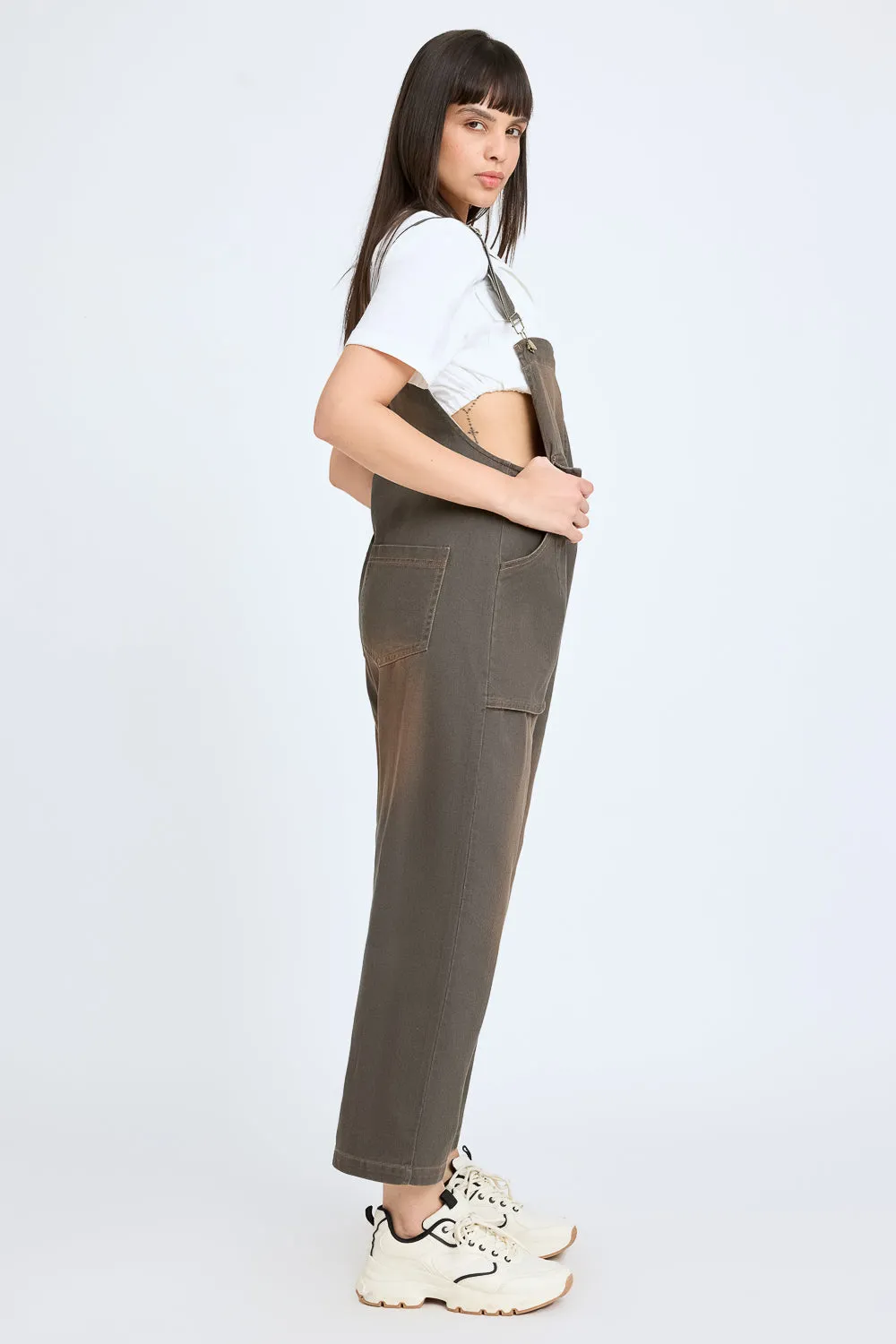 Denim Brown Summer Dungaree