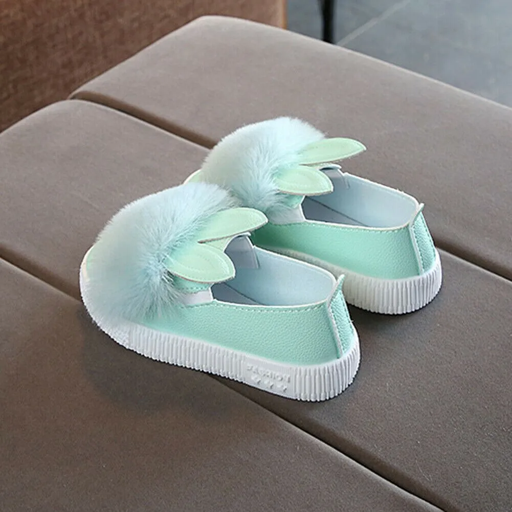 Fluffy Bunny Design Casual Cool Shoes For Kids