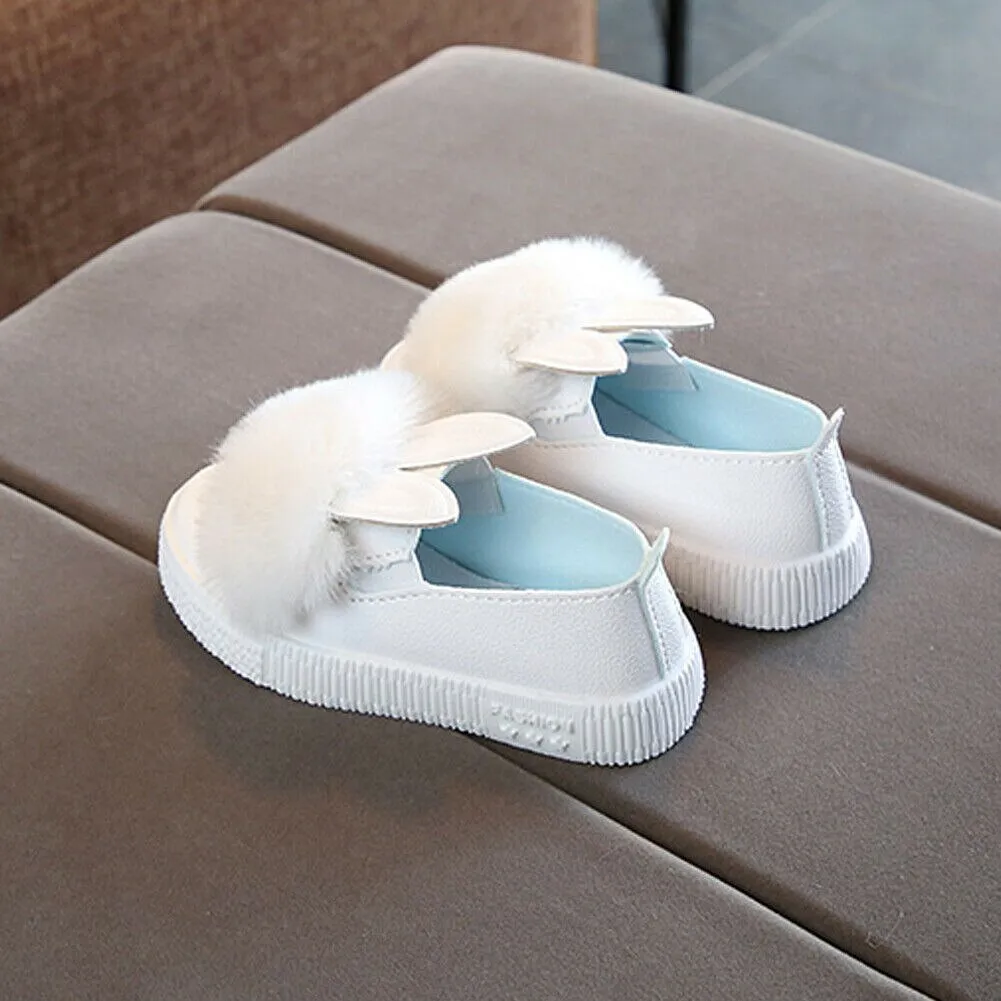 Fluffy Bunny Design Casual Cool Shoes For Kids