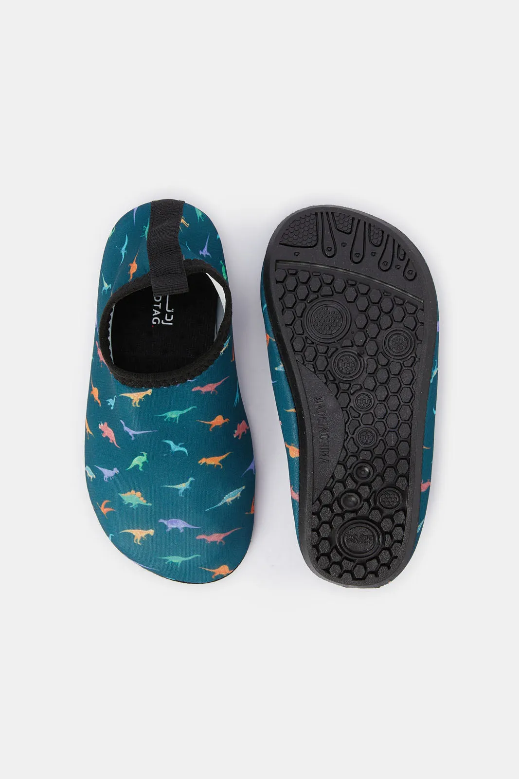 Girls Olive Printed Aqua Shoes