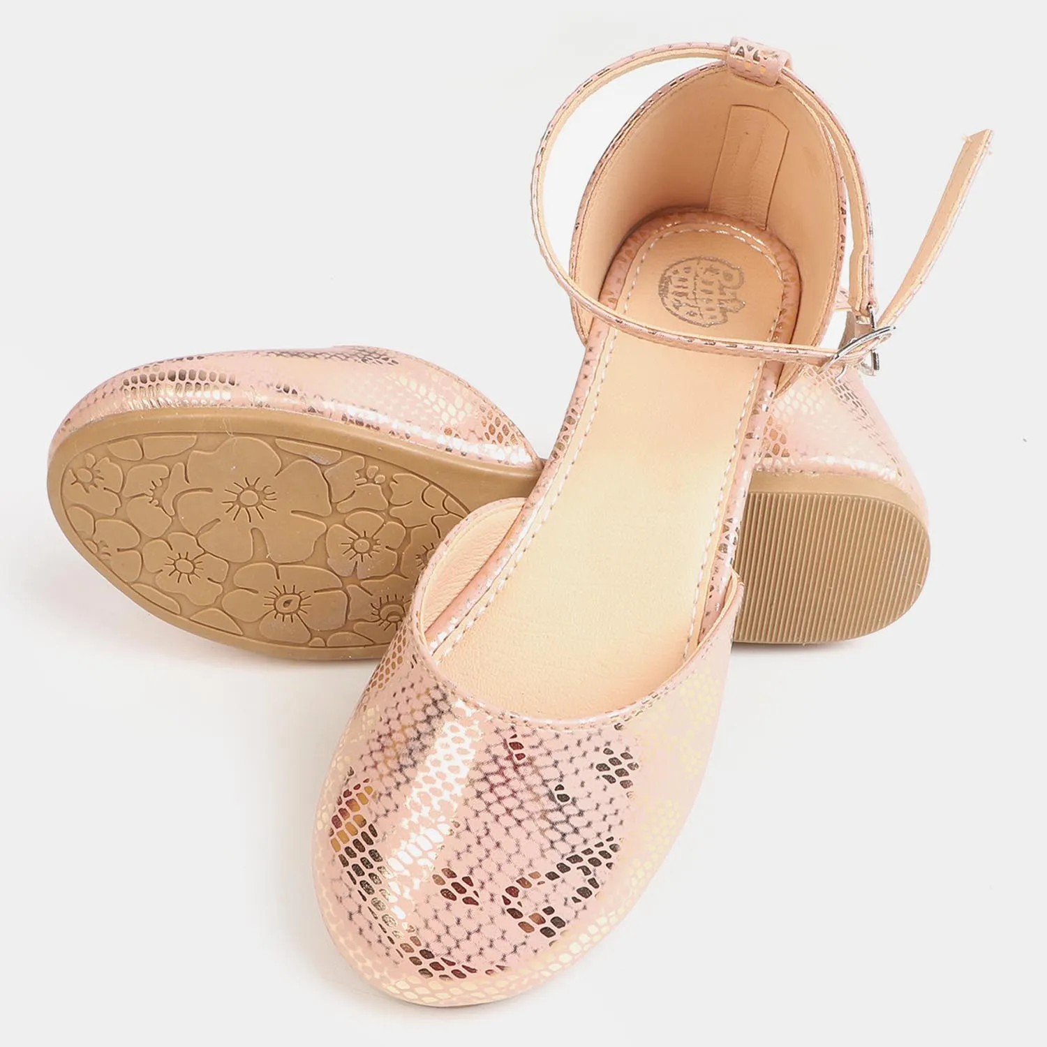 Girls Pumps PP 80-5-Peach