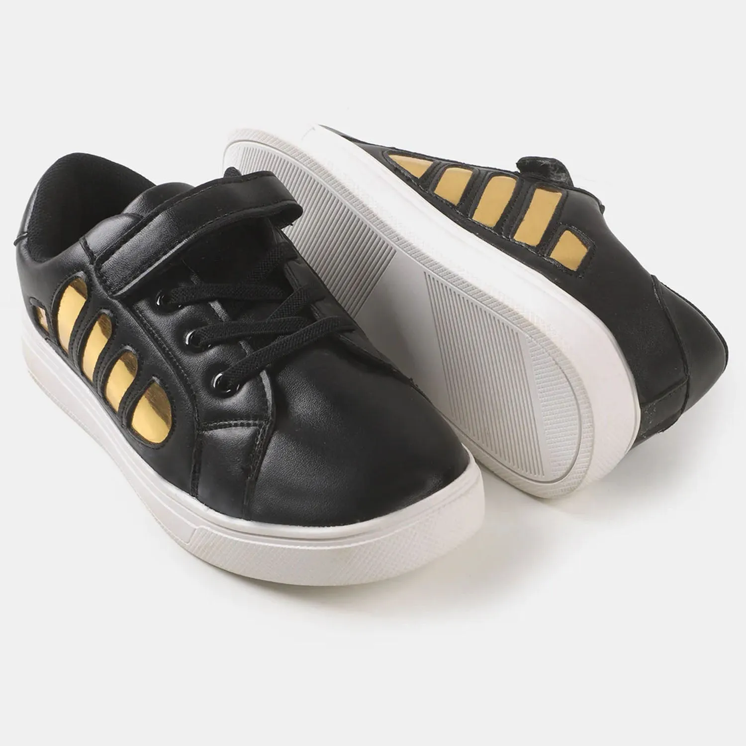 Girls Sneakers JS-2204 - Black Gold