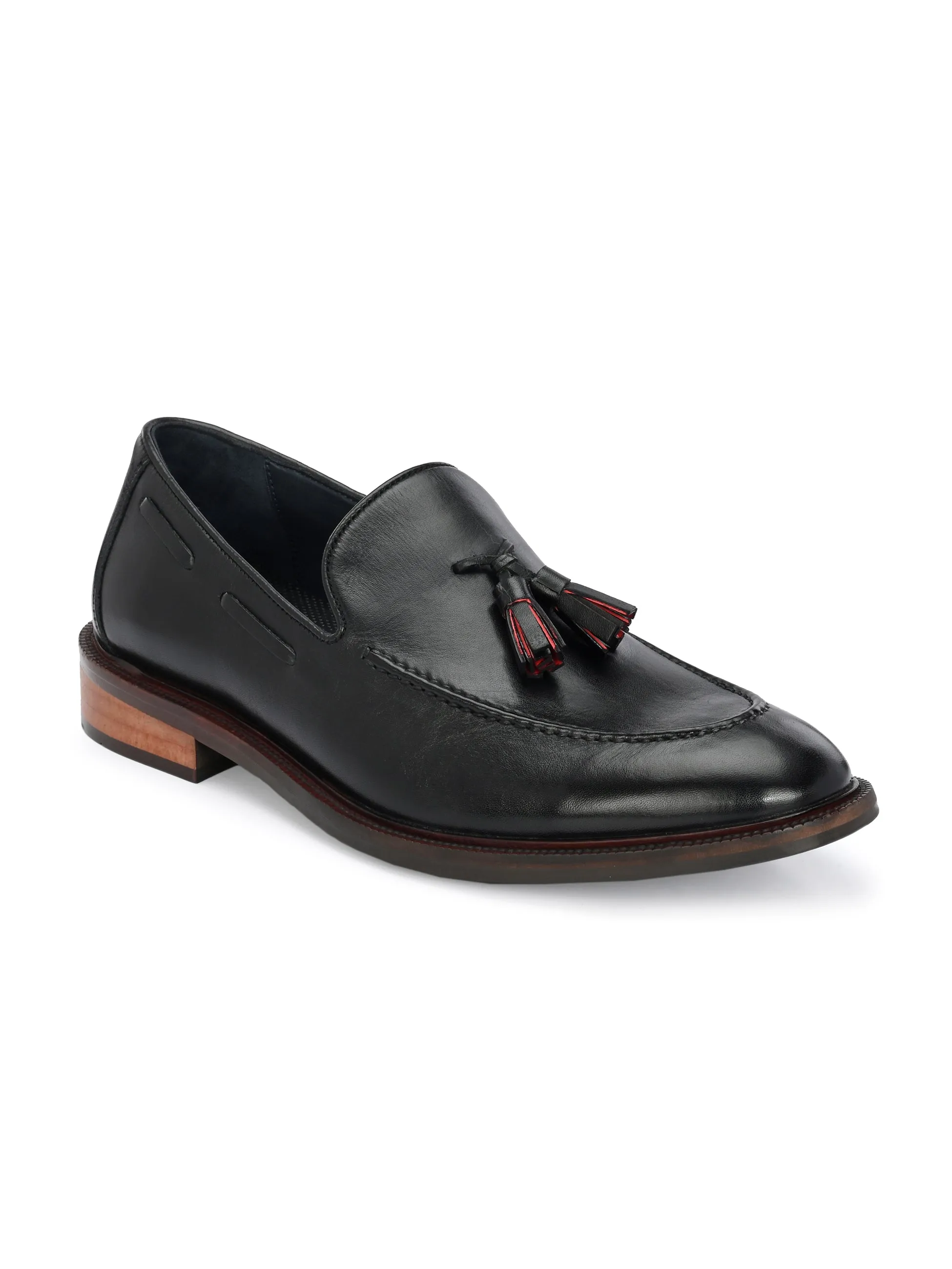 HITZ3151-Men's Black Leather Party Wear Shoes