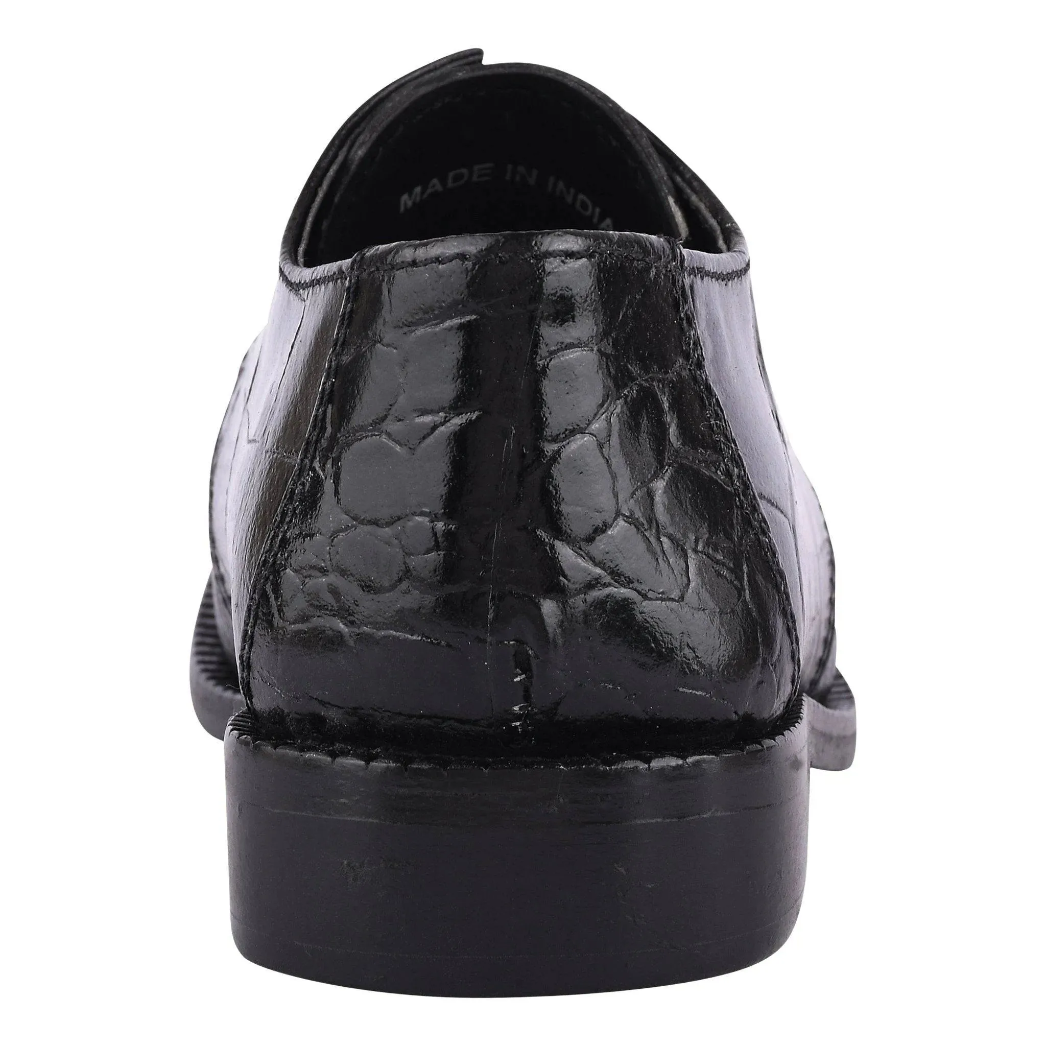 Kids' Black Leather Oxford Dress Shoes