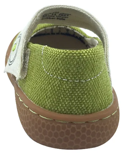 Livie & Luca Girl's Carta II Lime Green Textile Casual Mary Jane Flat Shoes