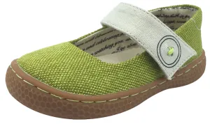 Livie & Luca Girl's Carta II Lime Green Textile Casual Mary Jane Flat Shoes