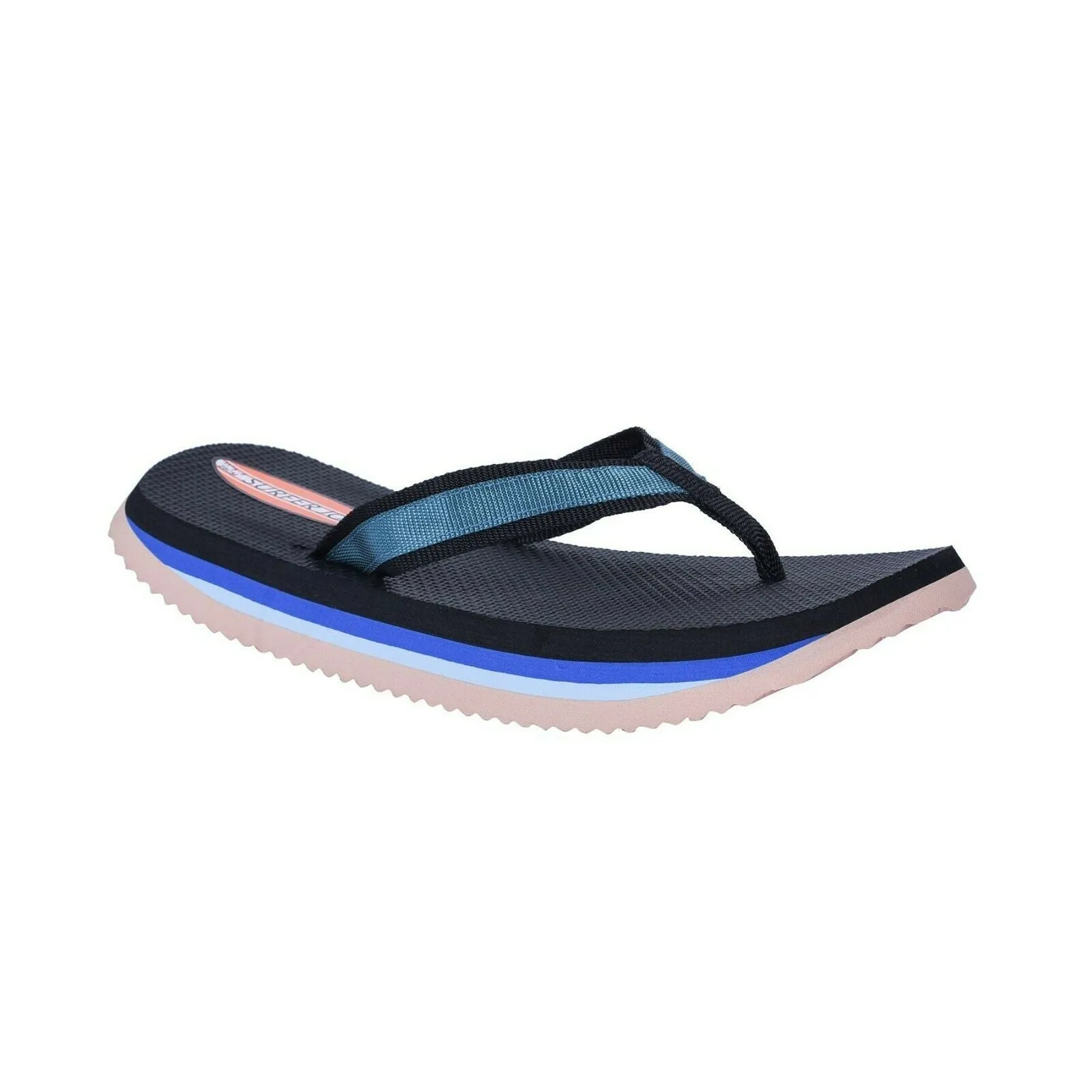 Mens Original Surfer Joe Thongs Sandals Shoes Slippers Black Blue Flip Flops