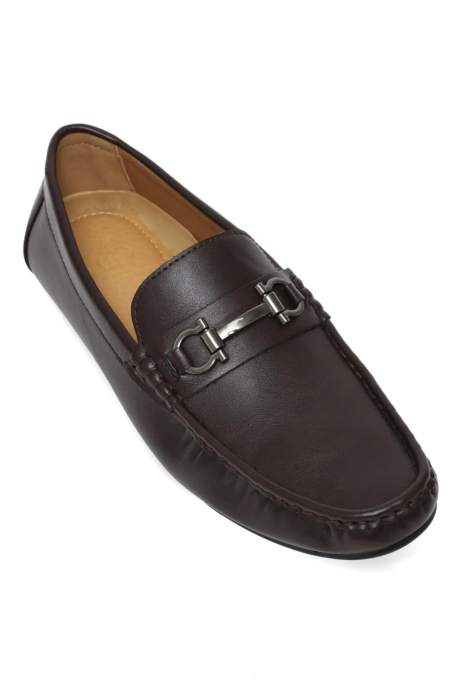 MODERN HORSEBIT LEATHER LOAFERS-COFFEE