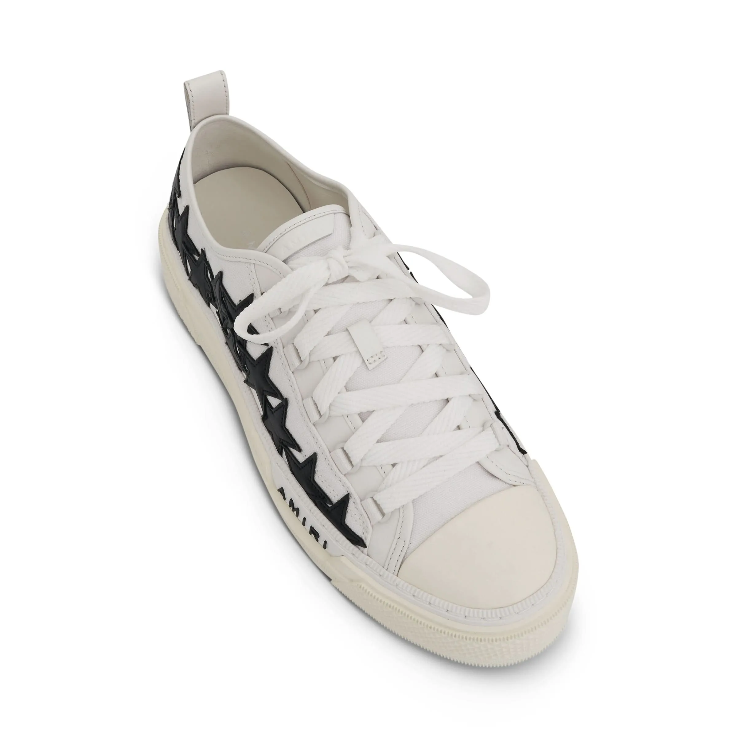 Stars Low Court Sneakers in White/Black