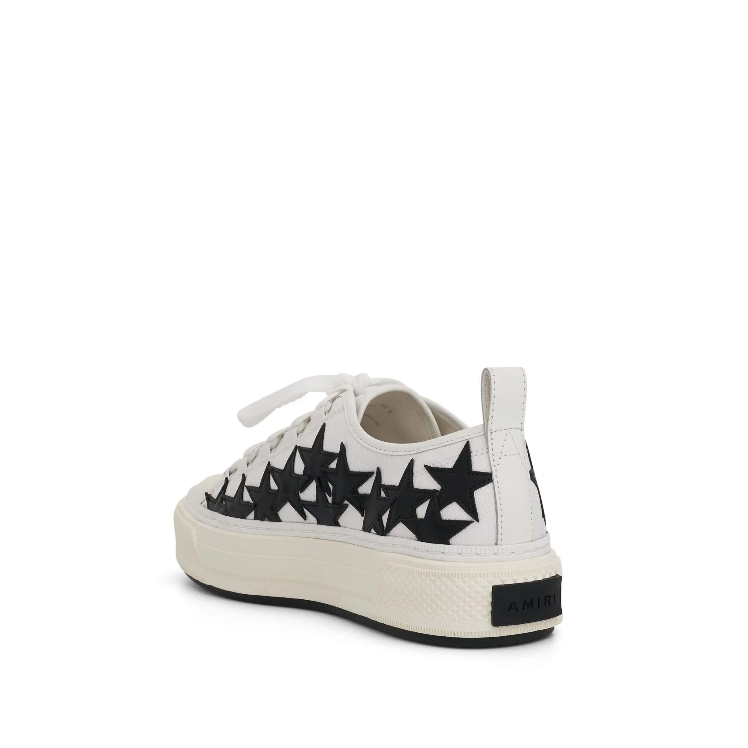 Stars Low Court Sneakers in White/Black