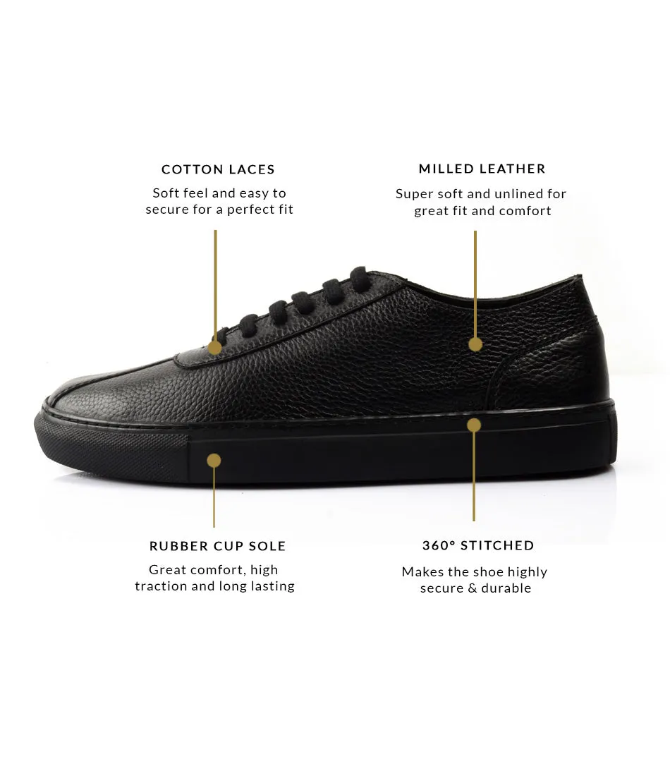 Unlined Sneakers - Black Milled