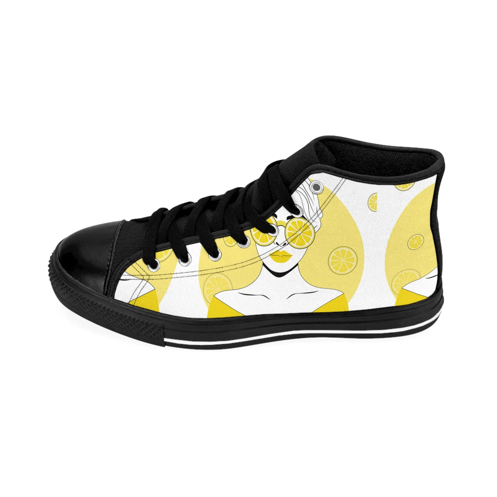 Woman with Lemons Women's Classic Sneakers