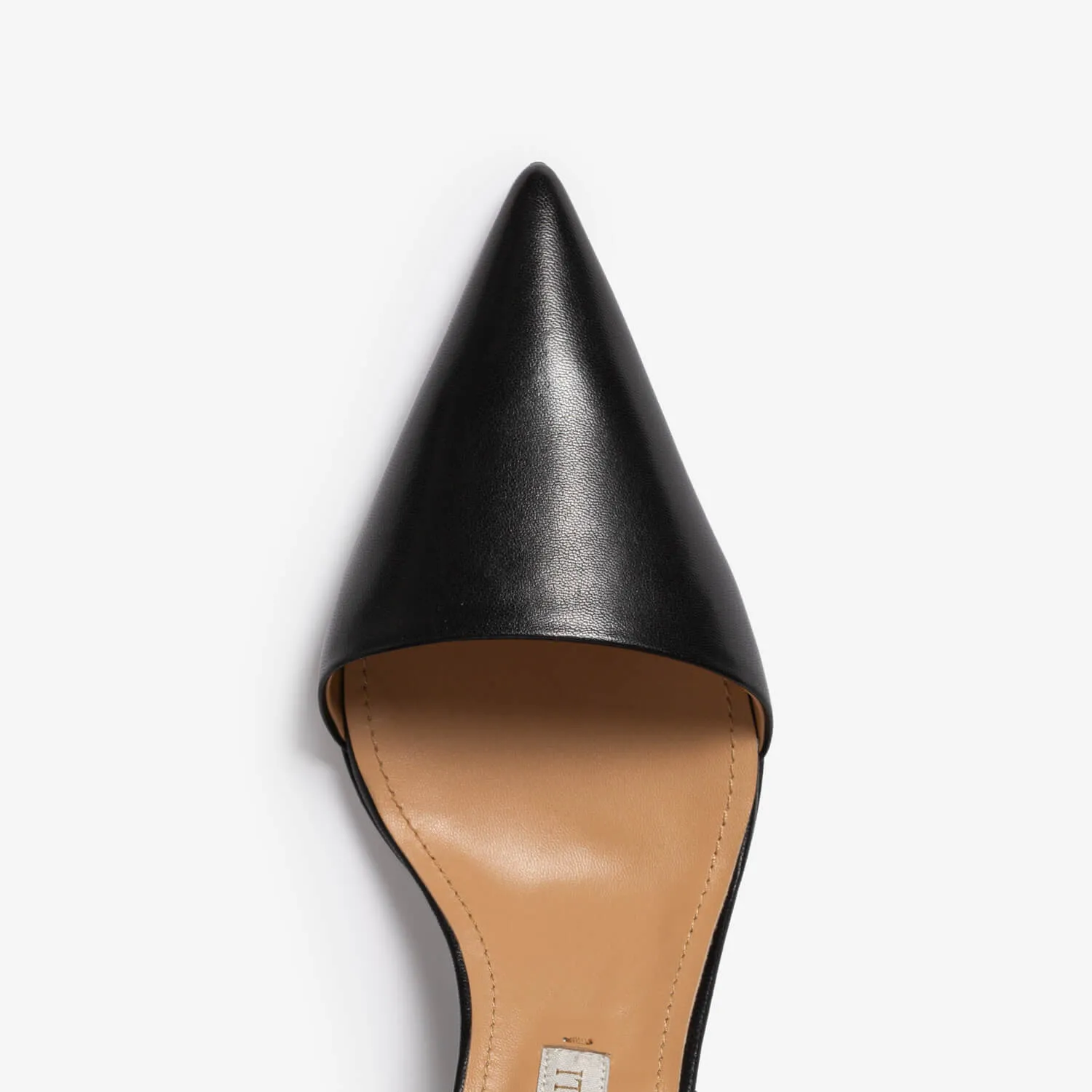 Women's tassel leather sling back décolleté