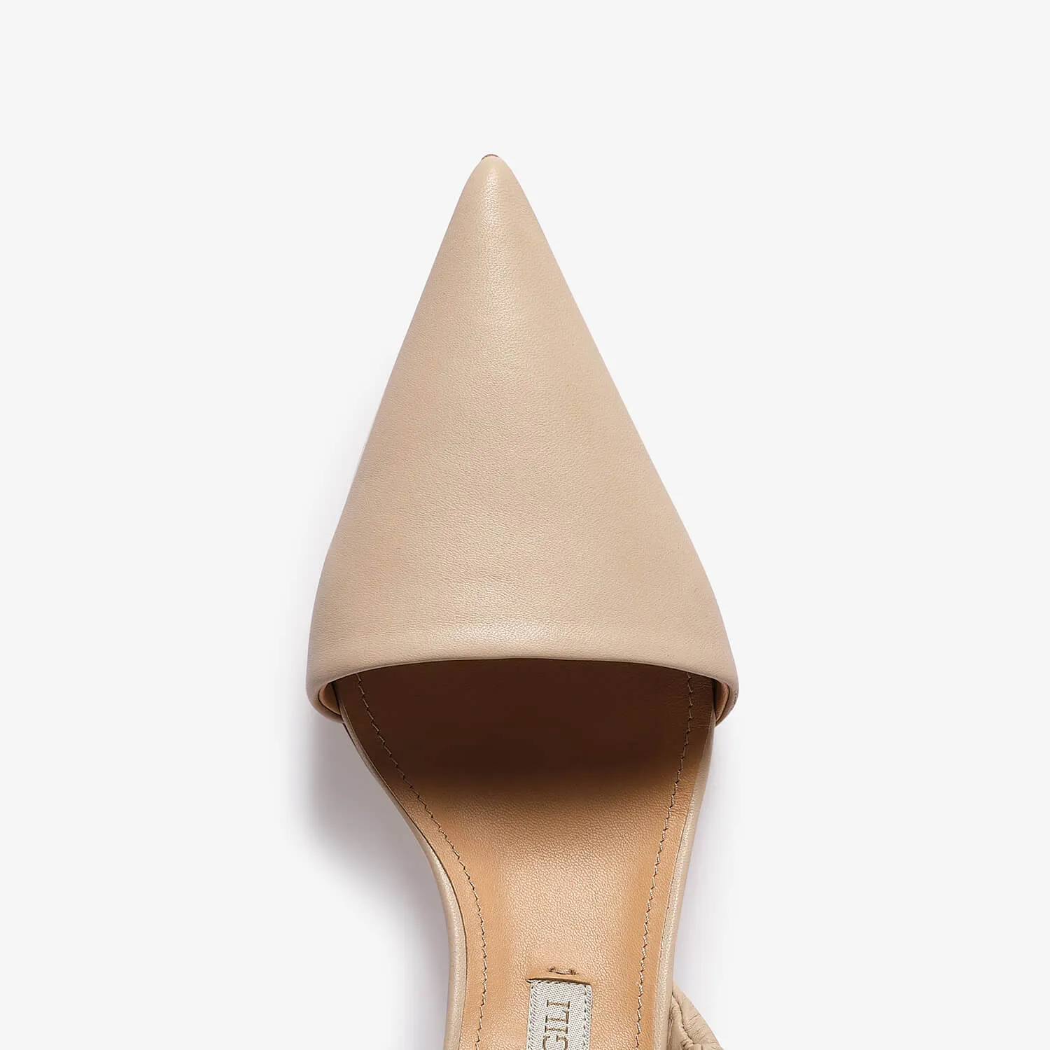 Women's tassel leather sling back décolleté